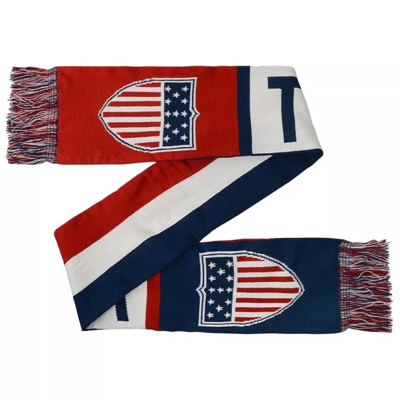 Official Team USA Olympic Team Red, White & Blue Winter Knit Scarf, One Size - Picture 2 of 2